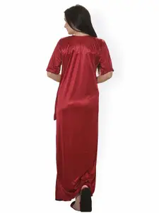 Clovia Chic Basic Satin Robe NSM283P99O