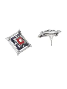 Voylla Women Silver-Toned Square Studs