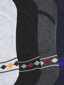 Camey Men Multicoloured Pack of 4 Shoe Liners