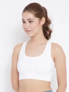 C9 AIRWEAR White Solid Seamless Non-Wired Non Padded Sports