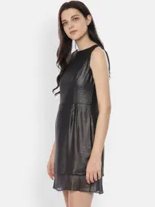 Allen Solly Woman Allen Solly Women Printed Grey Fit and Flare Dress