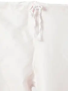 NAMASKAR Men White & Blue Self Design Kurta with Churidar