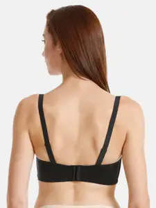 Zivame Black Solid Underwired Lightly Padded T-shirt Bra ZI1495