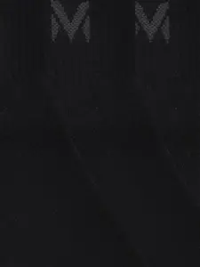 MARC Men Pack of 3 Black Solid Ankle-Length Socks