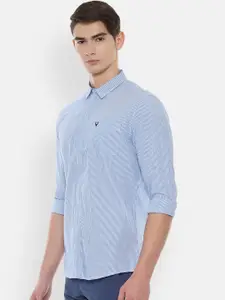 Allen Solly Sport Men Blue  White Regular Fit Striped Casual Shirt
