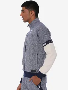 one8 x PUMA Puma Men Grey Melange Solid VK Track Peacoat Heather Sports Jacket