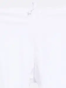 NAMASKAR Men Orange & White Solid Kurta with Churidar