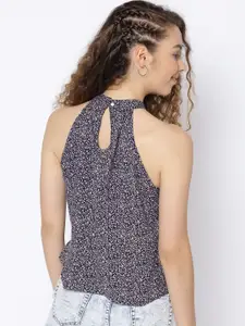 Sera Women Blue & Yellow Printed Top