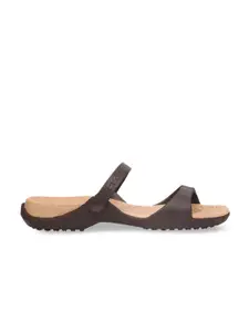Crocs Women Brown Solid Open Toe Flats