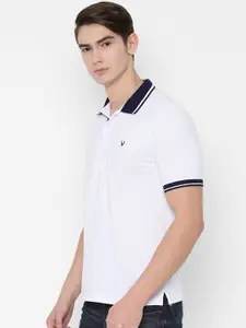 Allen Solly Men White Polo Collar T-shirt