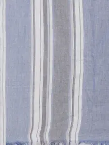 Style Quotient Blue & White Striped Scarf