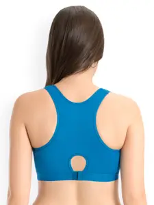 every de by amante Blue Solid Non-Wired Non-Padded Slip-on Bra EB008