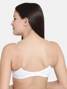 Floret Pack Of 2 Magenta & White Solid Non-Wired Lightly Padded T-shirt Bra F20560