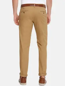 Louis Philippe Sport Men Khaki Slim Fit Solid Regular Trousers