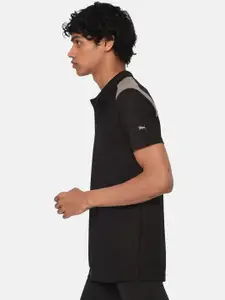 Puma Men Black Colourblocked Train Polo T-shirt