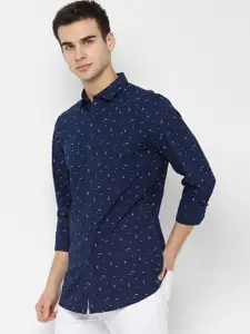 Allen Solly Sport Men Navy Blue Regular Fit Printed Casual Shirt