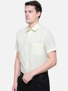 Southbay Men Yellow Smart Tailored Fit Solid Formal Shirt
