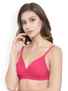Floret  Pack of 2 Magenta Solid Non-Wired Lightly Padded T-shirt Bras T3029