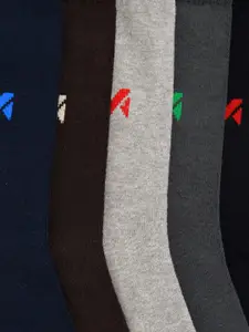 MARC Men Pack of 5 Multicoloured Solid Above Ankle-Length Socks