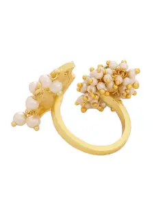 Voylla Women Gold-Plated Open-Ended Finger Ring