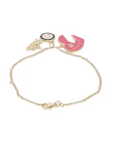 Voylla Multicoloured Alloy Brass-Plated Handcrafted Charm Bracelet