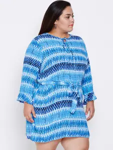 Oxolloxo Women Blue A-Line Dress