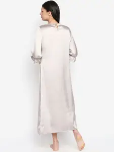 Oxolloxo Grey Solid Nightdress S19380WNW003