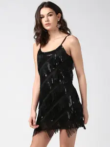 StyleStone Women Black Sheath Dress