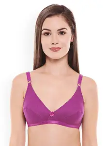 Bodycare Pack of 4 Assorted Solid Non-Wired Non Padded Everyday Bras E1507DPUMHRES