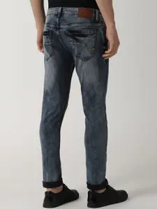Peter England Men Blue Skinny Fit Mid-Rise Clean Look Jeans