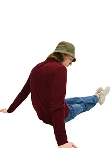 Lacoste Men Maroon Solid Polo Collar Pure Cotton T-shirt