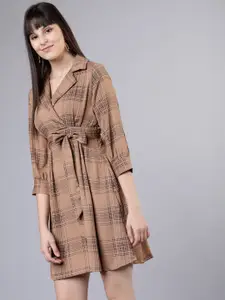 Tokyo Talkies Women Brown Shirt Dress