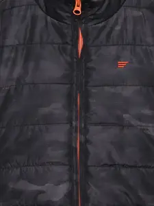 t-base Boys Black Camouflage Printed Lightweight Puffer Jacket