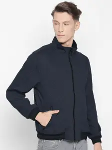 Basics Men Blue Solid Jacket