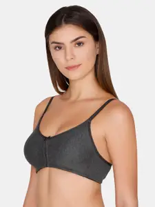 Rosaline by Zivame Grey Solid Non-Wired Non Padded Everyday Bra ZI1882COREA