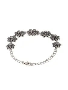 Voylla Women Silver-Plated Oxidised Bracelet