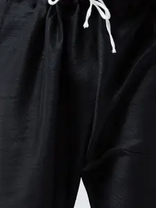 SOJANYA Men Black & Blue Solid Kurta And Churidar With Jacket