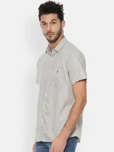 Louis Philippe Sport Men Grey Slim Fit Solid Casual Shirt