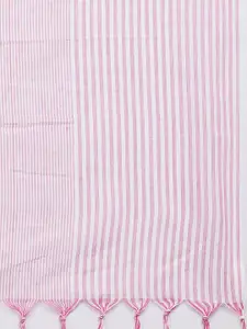 Style Quotient Women Pink Striped Scarf