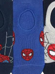 Supersox Boys Pack of 3 Assorted Spider Man Shoe Liners
