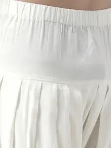 KISAH Men Pink & Off-White Kurta Set