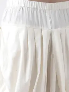 KISAH Men Pink & Off-White Kurta Set