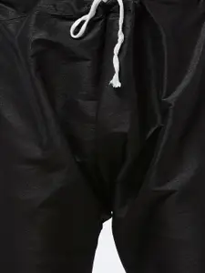 SOJANYA Men Black & Green Kurta with Churidar & Printed Nehru Jacket