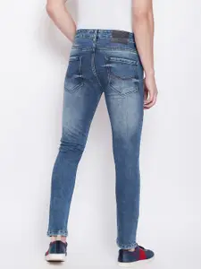 Duke Men Blue Regular Fit Mid-Rise Mildly Distressed Stretchable Jeans