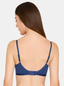 Rosaline by Zivame Blue Solid Non-Wired Non Padded T-shirt Bra ZI1885COREABLUE0