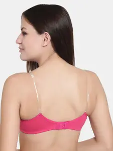 Floret Magenta Pack Of 2 Solid Non-Wired Lightly Padded T-shirt Bra