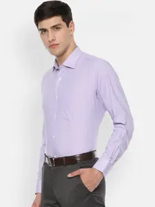 Van Heusen Men Purple Regular Fit Printed Formal Shirt