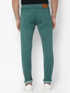 Urbano Fashion Men Green Slim Fit Mid-Rise Clean Look Stretchable Jeans