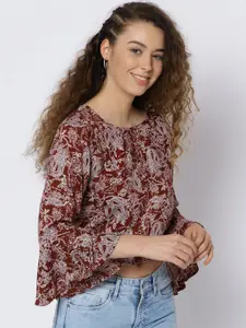 Sera Women Multicoloured Printed Styled Back Top