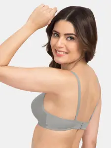 Tweens Pack Of 3 Grey Solid Non-Wired Lightly Padded Everyday Bra TW-3PC-199-GRY
